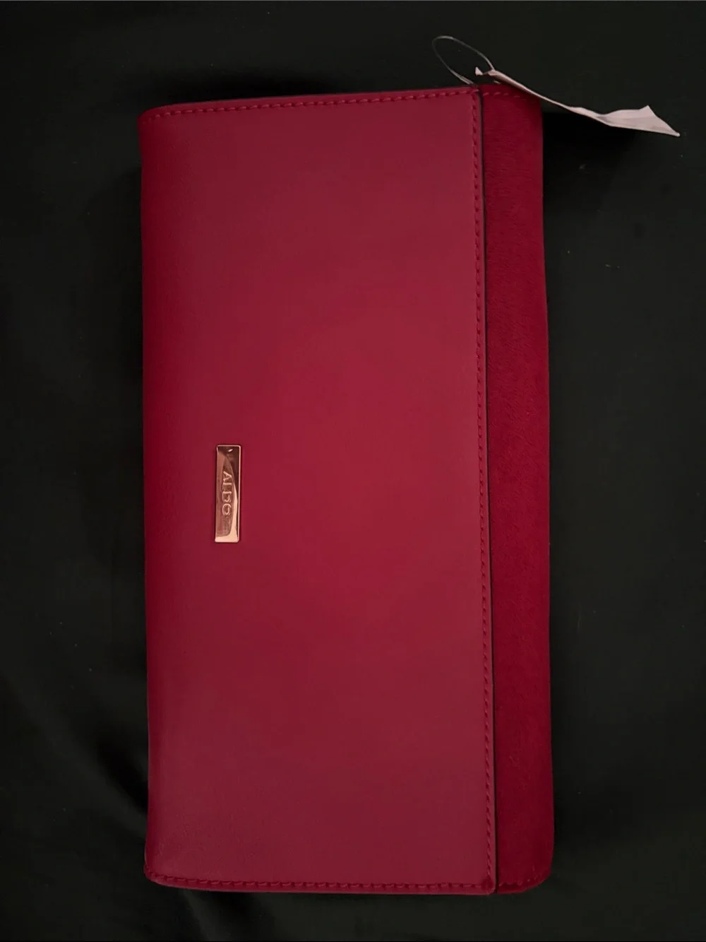 Aldo Deep Red Tablet Folio Case with Accent Trim